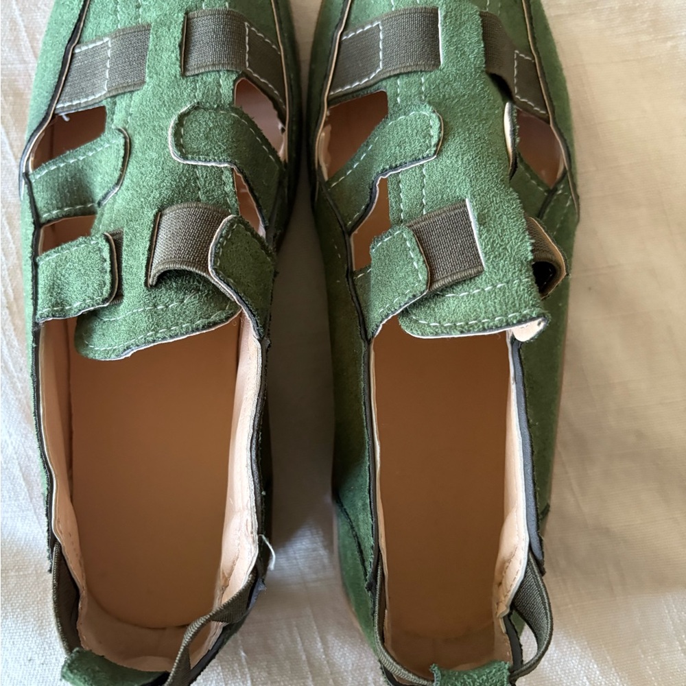 Green Suede Women's Shoes